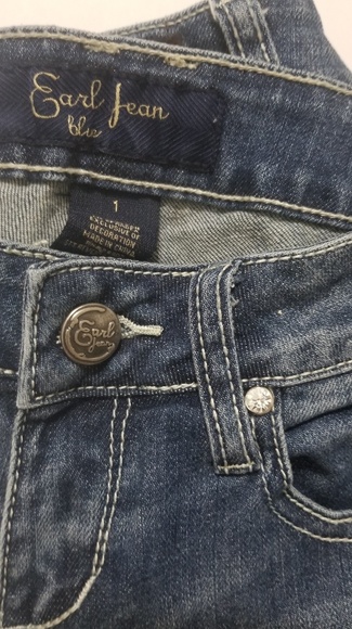 Earl distressed Jean's size 1 with crystals - Picture 8 of 8